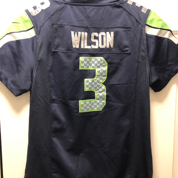 Nike On Field NFL Authentic Seattle Seahawks #3 Wilson Women's  Blue Jersey - Picture 7 of 15